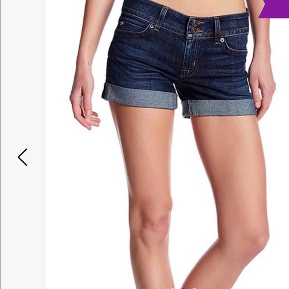 HUDSON Croxley Mid Thigh Short-Blue-Size 25 -Good Condition - Picture 2 of 16